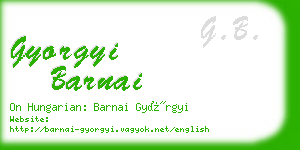 gyorgyi barnai business card